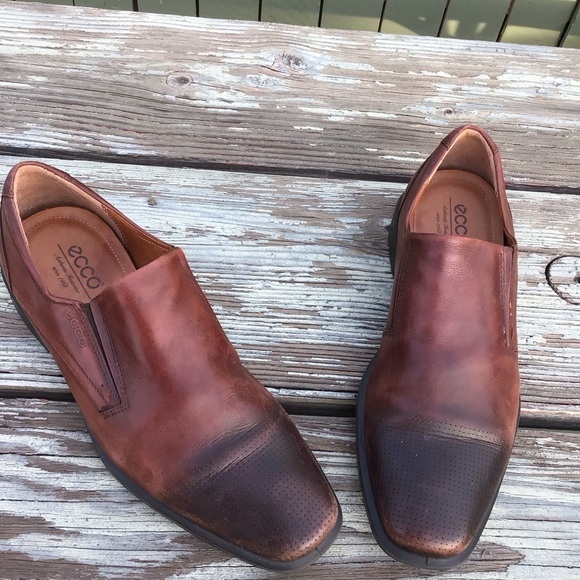 Ecco Men\'s Size 44 Shoes Slip On Brown Leather Comfort Loafers Shoes main image 10